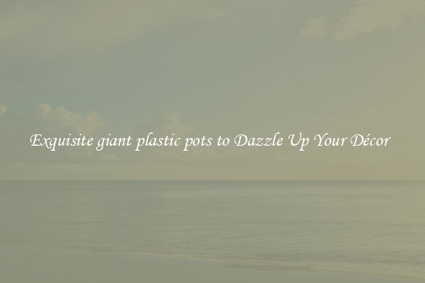 Exquisite giant plastic pots to Dazzle Up Your Décor  