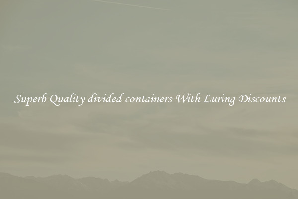 Superb Quality divided containers With Luring Discounts
