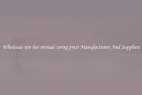 Wholesale tire hot retread curing press Manufacturers And Suppliers