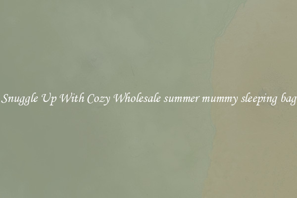 Snuggle Up With Cozy Wholesale summer mummy sleeping bag