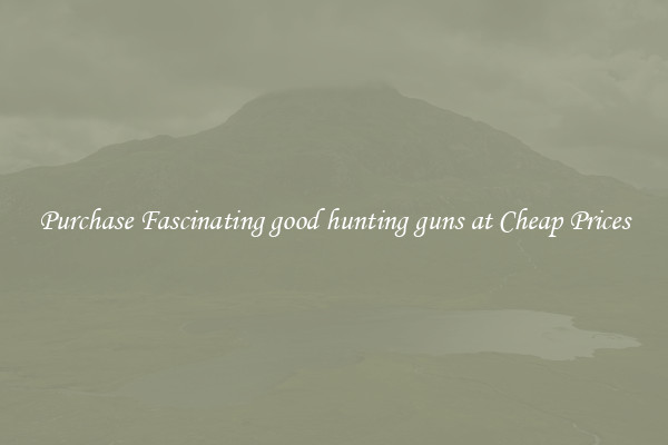 Purchase Fascinating good hunting guns at Cheap Prices