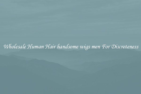 Wholesale Human Hair handsome wigs men For Discreteness