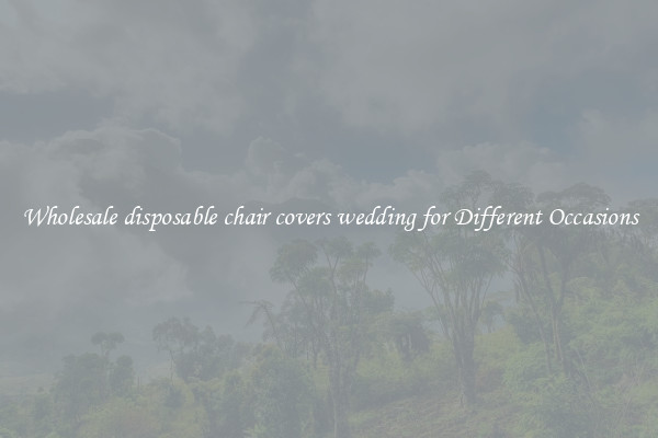 Wholesale disposable chair covers wedding for Different Occasions