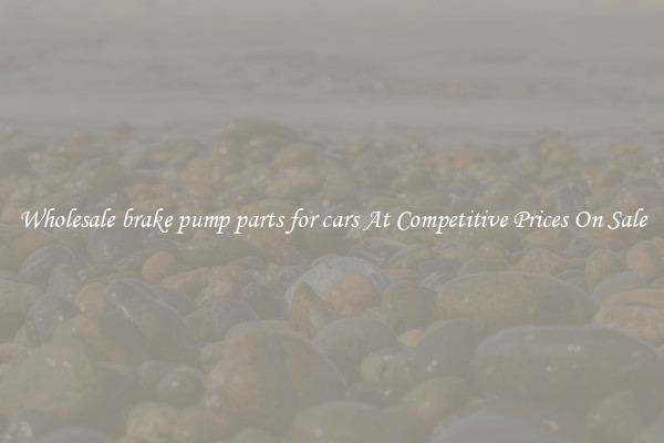 Wholesale brake pump parts for cars At Competitive Prices On Sale