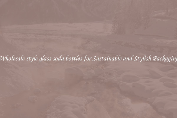 Wholesale style glass soda bottles for Sustainable and Stylish Packaging