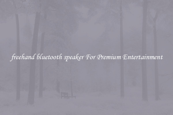 freehand bluetooth speaker For Premium Entertainment