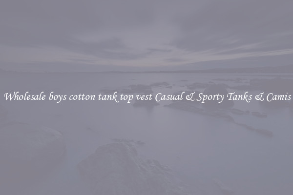 Wholesale boys cotton tank top vest Casual & Sporty Tanks & Camis
