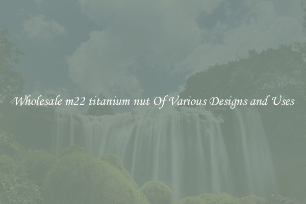 Wholesale m22 titanium nut Of Various Designs and Uses