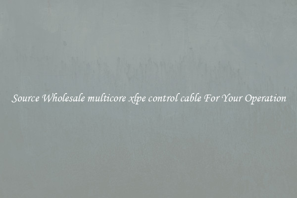 Source Wholesale multicore xlpe control cable For Your Operation